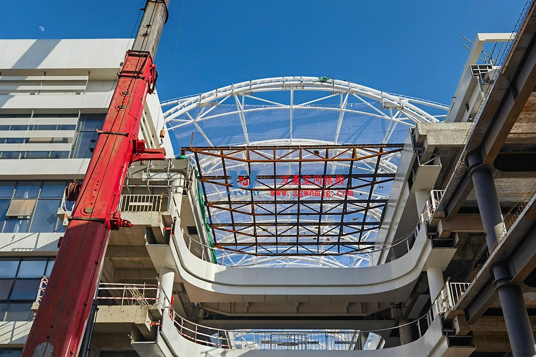 工程進度全速推進，PTFE膜材張拉在即！