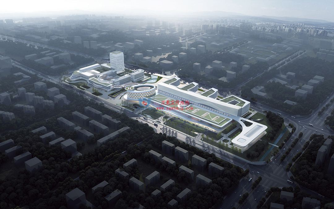 聚焦工程高質量建設，這個網格織物幕墻正在施工安裝中