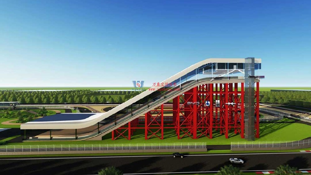 比亞迪賽車場驚現(xiàn)“風(fēng)之翼”！又一座PTFE膜結(jié)構(gòu)干拔沙坡頂棚拔地而起