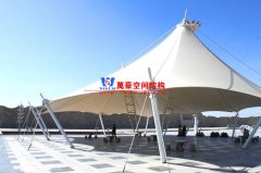 張拉膜涼亭有什么優點？一般張拉膜結構涼亭價格是多少？