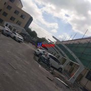 大云鎮政府黨群服務中心膜結構車棚工程施工中