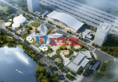 滬通鐵路張家港站地方配套工程站前西側旅客集散區蝴蝶造型天幕工程進入鋼結構吊裝階段